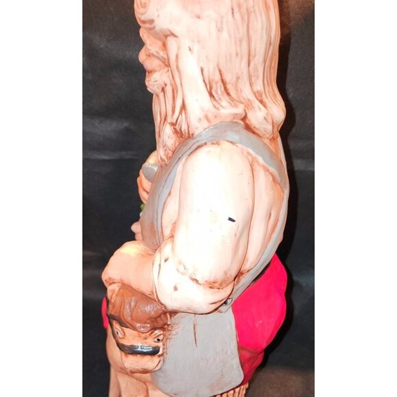 Handcrafted Santa With Elf Rocking Horse Figurine Vintage Ceramic - Picture 6 of 10